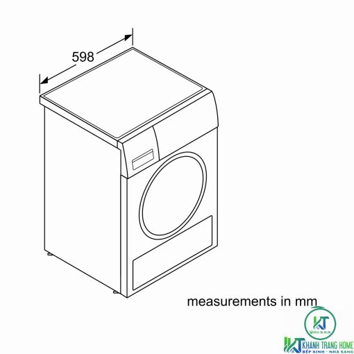 Máy sấy tụ hơi bơm nhiệt 9kg WTM85260SG - 7