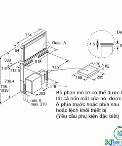 MÁY HÚT MÙI ÂM BÀN BOSCH DDD97BM60B SERIE 8 NGANG 90CM - 47