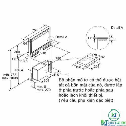 MÁY HÚT MÙI ÂM BÀN BOSCH DDD97BM60B SERIE 8 NGANG 90CM - 15