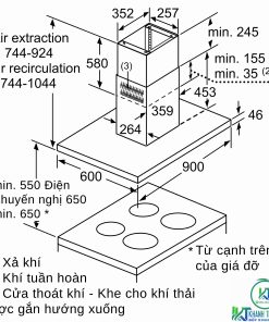 MÁY HÚT MÙI ĐẢO BOSCH DIB98JQ50 SERIE 6 NGANG 90CM - 25