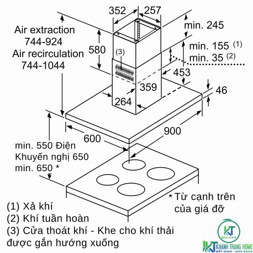 MÁY HÚT MÙI ĐẢO BOSCH DIB98JQ50 SERIE 6 NGANG 90CM - 11