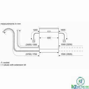 MÁY RỬA BÁT ĐỘC LẬP BOSCH SMS25EI00G SERIE 2 13 BỘ - 29