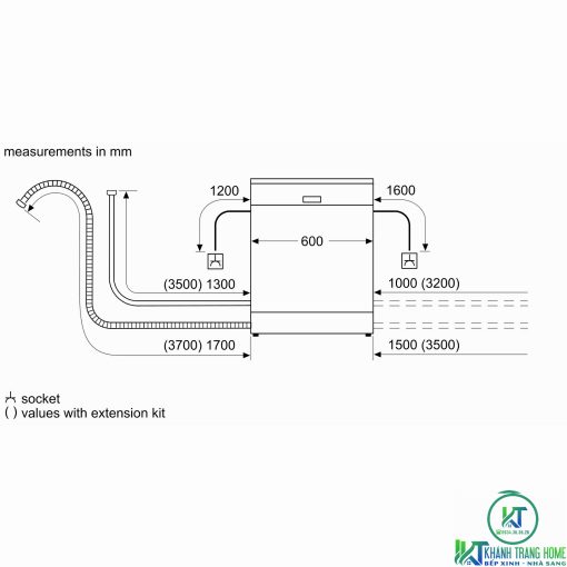 MÁY RỬA BÁT ĐỘC LẬP BOSCH SMS25EI00G SERIE 2 13 BỘ - 15