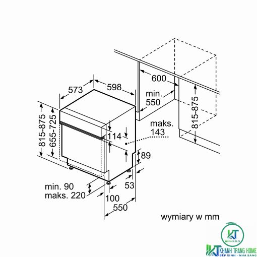 MÁY RỬA BÁT ĐỘC LẬP BOSCH SMS25EI00G SERIE 2 13 BỘ - 13