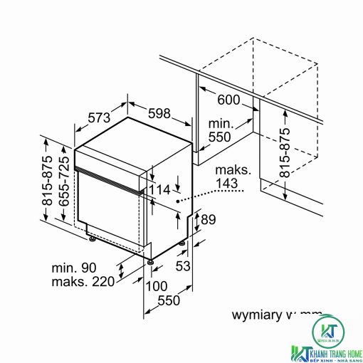 MÁY RỬA BÁT BOSCH ĐỘC LẬP SMS6ECW57E SERIE 6 14 BỘ - 17