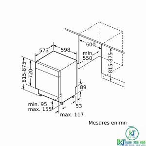 MÁY RỬA BÁT BÁN ÂM BOSCH SMU46GS01E SERIE 4 12 BỘ - 25