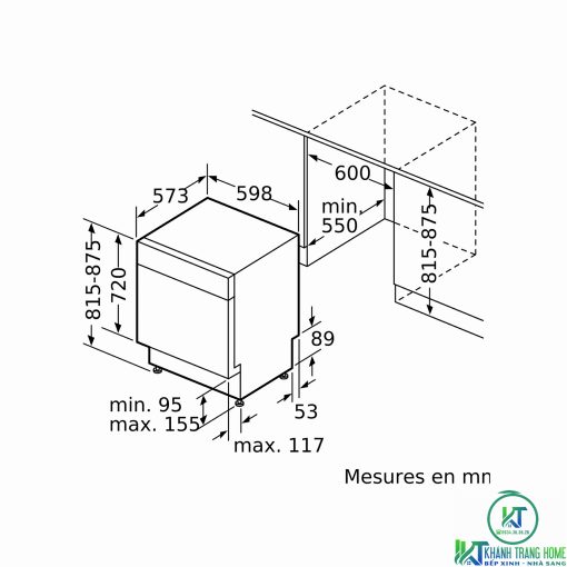 MÁY RỬA BÁT BÁN ÂM BOSCH SMU46GS01E SERIE 4 12 BỘ - 13