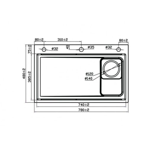 Chậu rửa chén Maadela MDS-7848DR2 - 3
