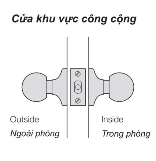 Khóa tròn cho cửa công cộng – loại lớn Häfele 911.64.254 - 7