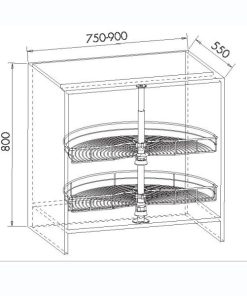 Bộ rổ góc xoay 180 độ Maadela MP-G55 - 13
