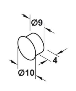 Nắp che lỗ khoan màu đen Hafele 403.50.976