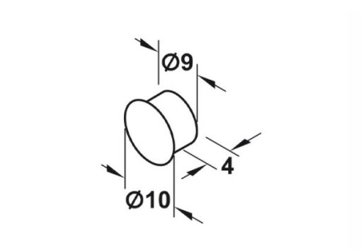 Nắp che lỗ khoan màu trắng Hafele 403.50.977 - 1