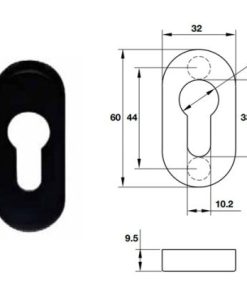 Nắp che ruột khoá oval Hafele 903.58.121