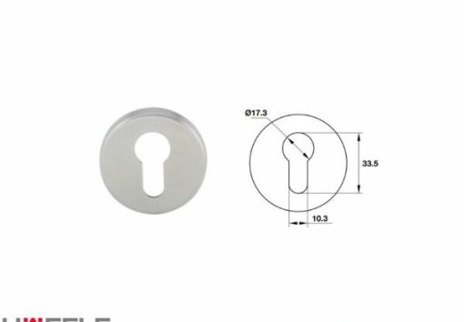 Nắp chụp ruột khóa Hafele màu Inox mờ 903.52.780 - 1