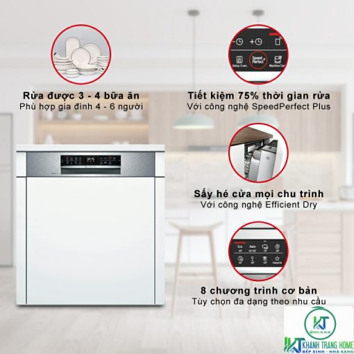 MÁY RỬA BÁT BOSCH SERIE 6 SMI6ECS93E BÁN ÂM - 19