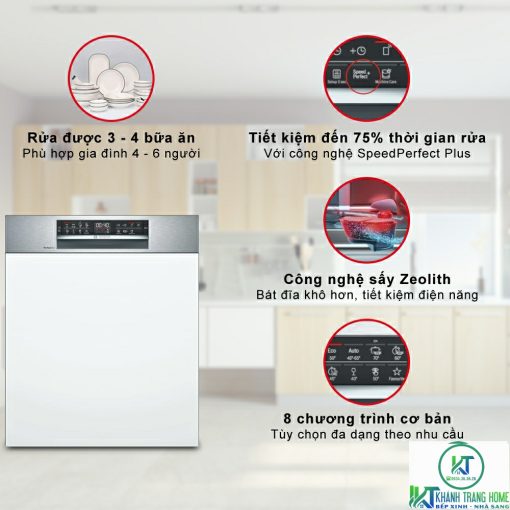 MÁY RỬA BÁT BOSCH SERIE 6 SMI6ZCS49E BÁN ÂM SẤY ZEOLITH - 21