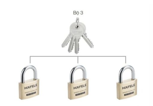 Bộ 3 ổ khóa treo Häfele còng 8mm 482.01.975 - 1