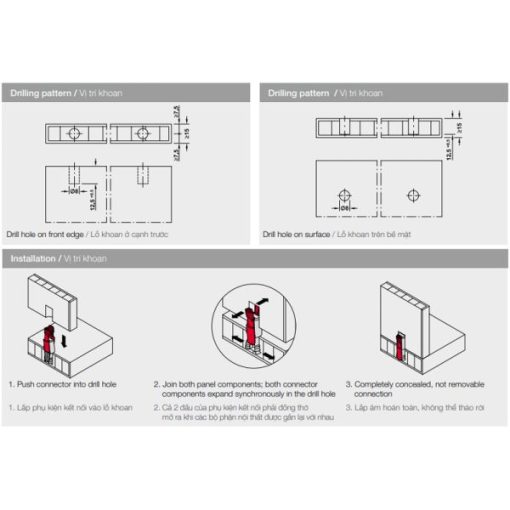 Phụ kiện kết nối IXCONNECT SC 8/25 Hafele 262.11.111 - 5
