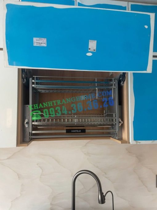 Giá bát nâng hạ Hafele kèm ống đựng đũa 800mm 504.76.142 - 5
