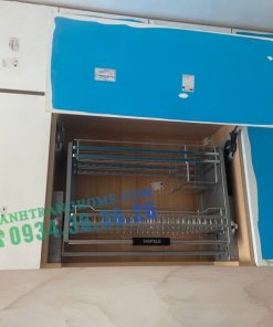 Giá bát nâng hạ Hafele kèm ống đựng đũa 800mm 504.76.142 - 15