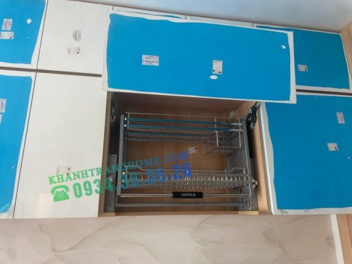 Giá bát nâng hạ Hafele kèm ống đựng đũa 800mm 504.76.142 - 7