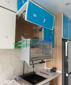 Giá bát nâng hạ Hafele kèm ống đựng đũa 800mm 504.76.142 - 17