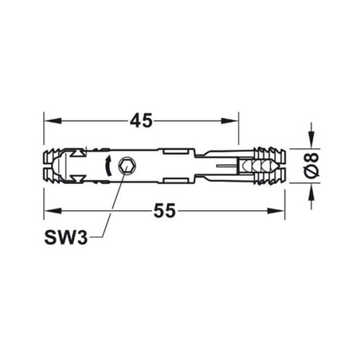 Phụ kiện kết nối IXCONNECT SC 8/60 Hafele 262.11.117 - 3