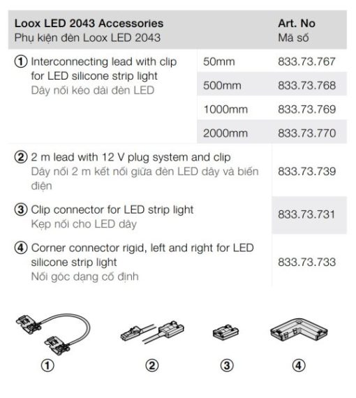 Đèn led dây Hafele 3000K 12V 833.73.121 - 3