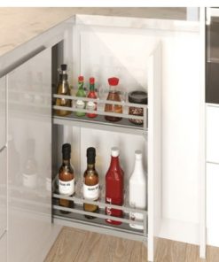 Rổ kéo để chai lọ OMERO 150 Hafele 200mm phiên bản trái 549.20.891