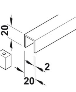 Ray dẫn hướng giữa, cho cánh chéo hoàn toàn Hafele 403.64.915