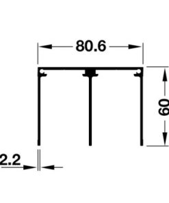 Ray đôi dẫn hướng trên dài 3000mm Hafele 403.75.385