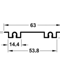 Ray đôi trượt dưới (âm) dài 6m 403.78.960
