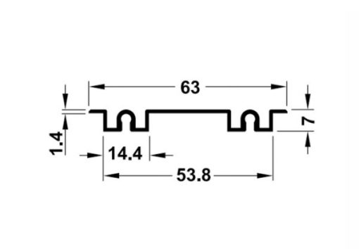 Ray đôi trượt dưới (âm) dài 3m 403.75.404 - 1