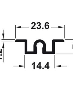 Ray đơn trượt dưới (âm) dài 3m Hafele 403.77.930
