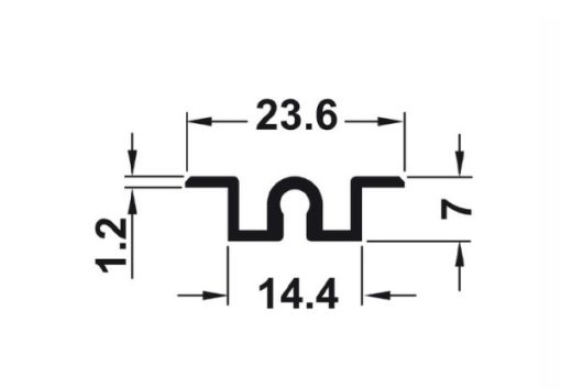Ray đơn trượt dưới (âm) dài 3m Hafele 403.77.930 - 1