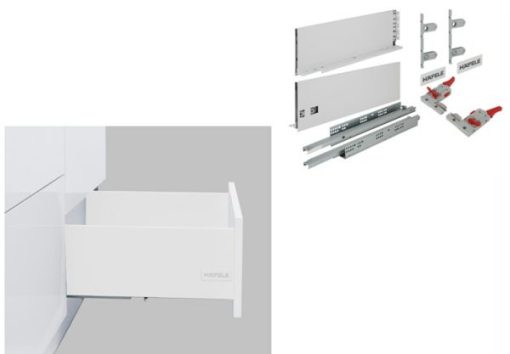 Ray hộp Hafele S4 chức năng giảm chấn Màu Trắng 552.55.702 - 1