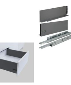 Ray hộp Hafele S4 chức năng nhấn mở Màu Xám 552.55.305