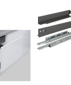 Ray hộp Hafele S1 chức năng giảm chấn Màu Xám 552.55.300