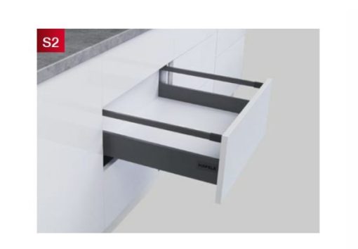 Ray hộp Hafele S2 chức năng nhấn mở màu xám 552.55.316 - 1