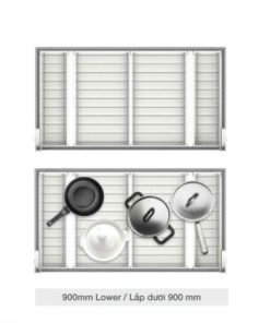 Kệ xoong nồi Kessebohmer Hafele 900mm lắp dưới 545.14.959