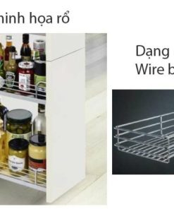 Rổ kéo 2 tầng dạng lưới Kessebohmer 400mm 545.53.008 mở phải