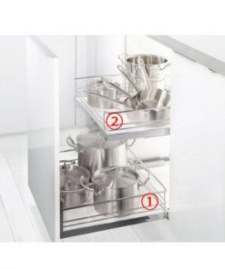 Rổ kéo để xoong nồi gắn cánh tủ Kessebohmer 450mm 540.24.504