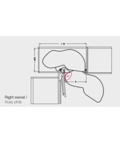 Rổ góc LeMans II màu đen xoay phải 541.29.482 - 5