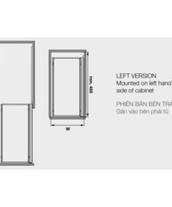 Rổ kéo để chai lọ, gia vị Kesseböhmer Hafele 400mm màu đen mở trái 545.53.969 - 5
