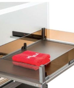 Rổ kéo bằng kính Häfele 800mm màu nâu 807.95.173