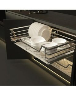 Rổ kéo chén đĩa kèm ống đựng đũa Cucina 700mm Inox 304 549.08.145
