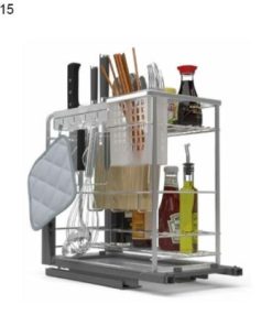 Rổ kéo để dao thớt Cucina 400mm Sơn phủ nano 549.20.815