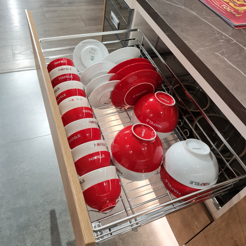 Rổ kéo để chén đĩa Cucina 900mm Hafele 549.08.208 - 21 Rổ kéo để chén đĩa Cucina 900mm Hafele 549.08.208
