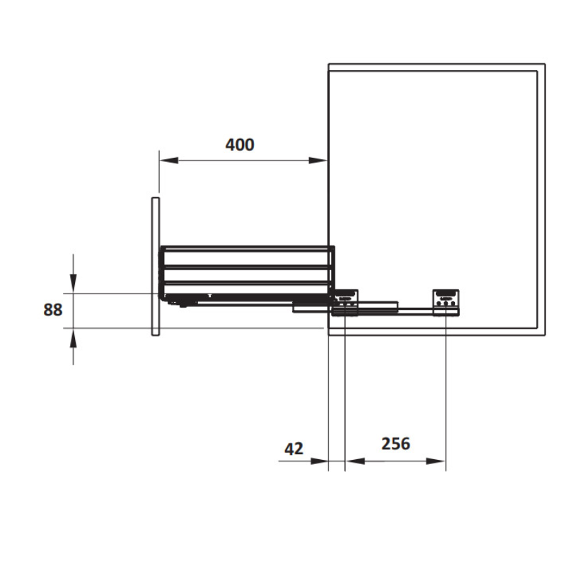 Rổ kéo để chén đĩa Cucina 900mm Hafele 549.08.208 - 20 Rổ kéo để chén đĩa Cucina 900mm Hafele 549.08.208