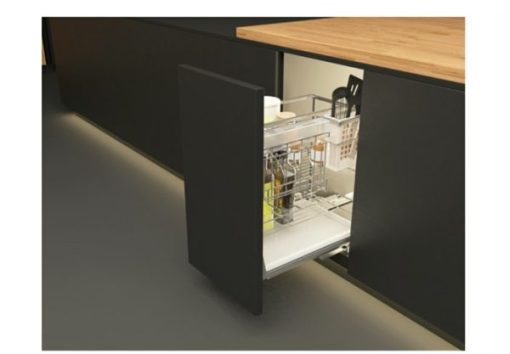 Rổ kéo để dao thớt, chai lọ Cucina 400mm Mạ Chrome 549.20.215 - 1